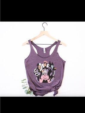 Purple Villains Graphic Racerback Tank Top